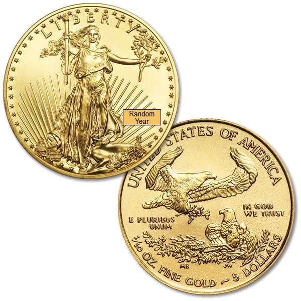 1/10 oz Gold Eagle – Random Year